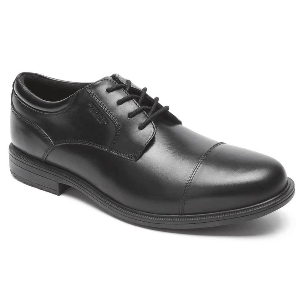 ロック ポート ドレスシューズ メンズ 黒 - Essential Details Ii Cap Toe - SZH853109